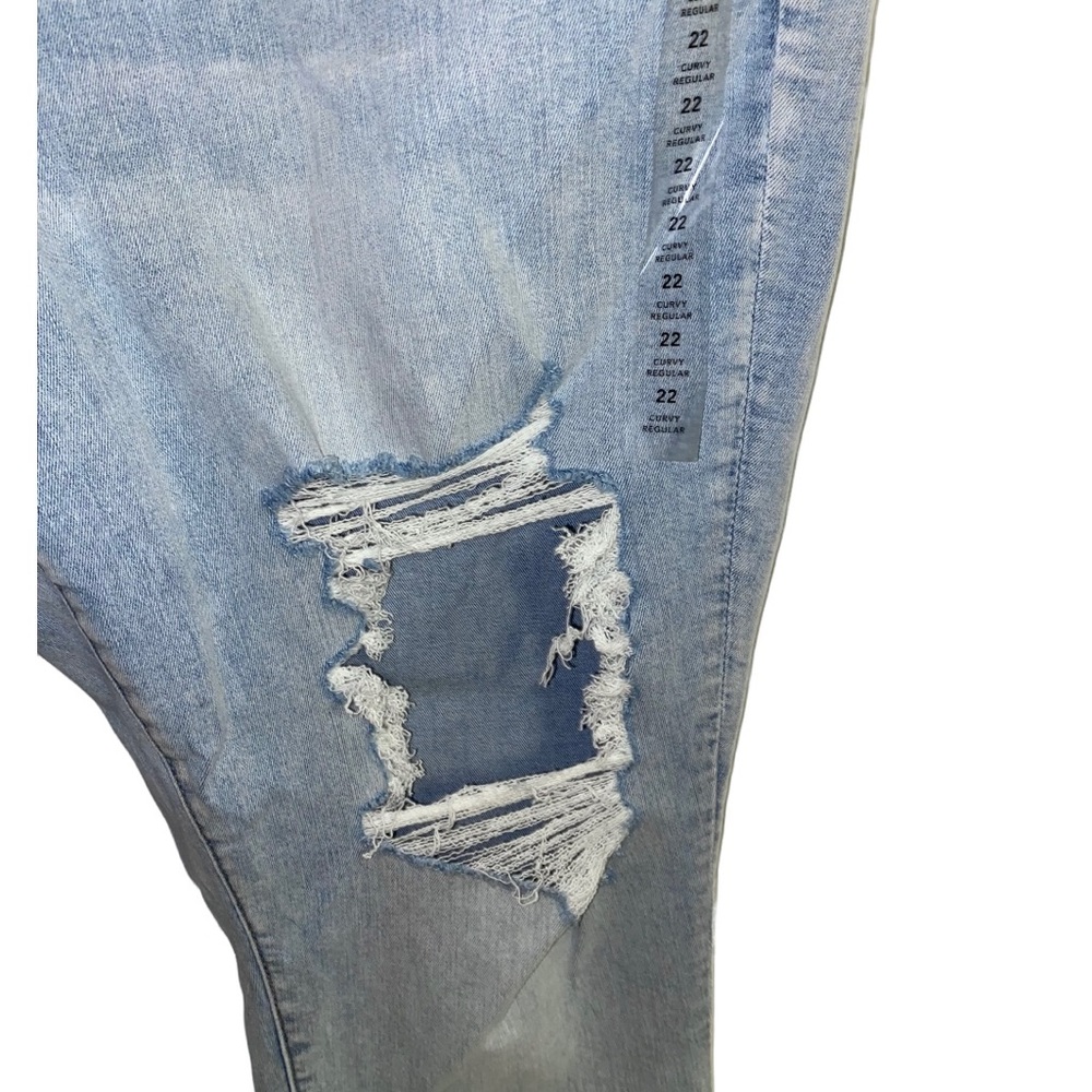 American Eagle NWT high rise stretch curvy jegging jeans, distressed, size 22 - Picture 2 of 9